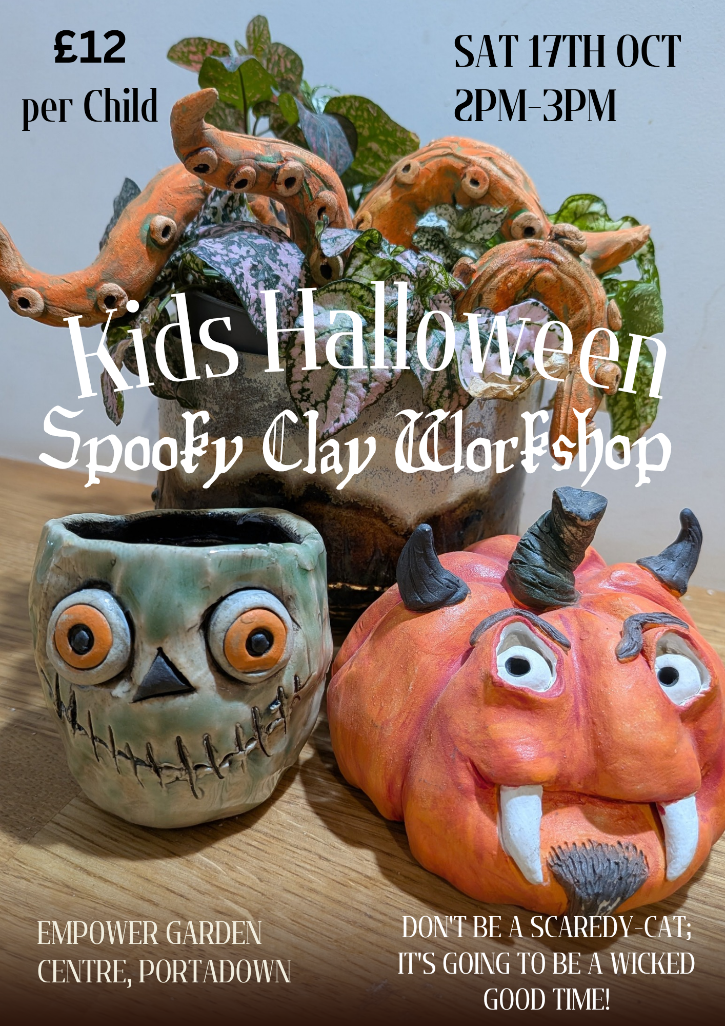 Kids Halloween Workshop 2pm Sat 17th Oct 2026