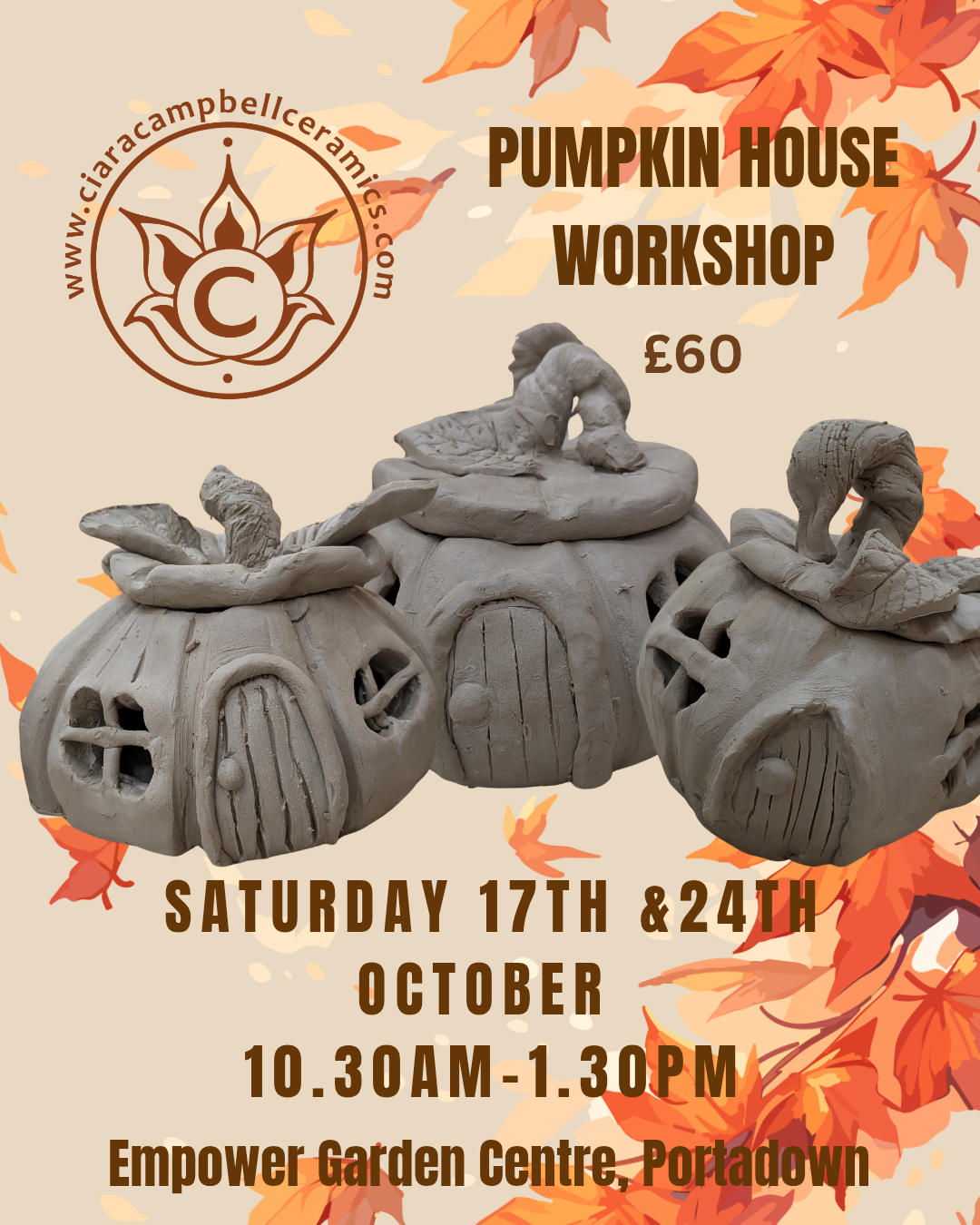 Pumpkin House Workshop Sat 17th and 24th Oct 2026