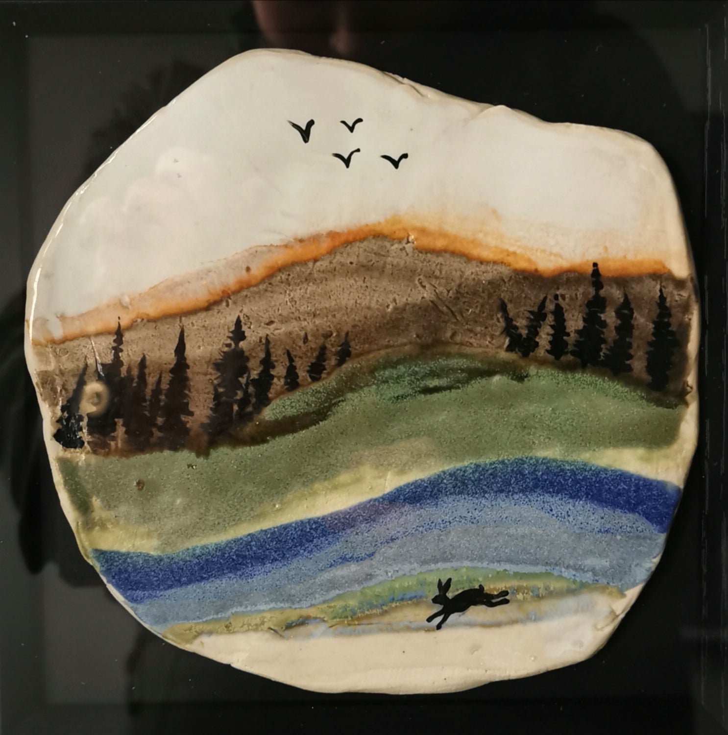 Running Rabbit Framed Wall Art