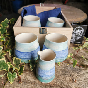 Set of 4 Vessels With Jug