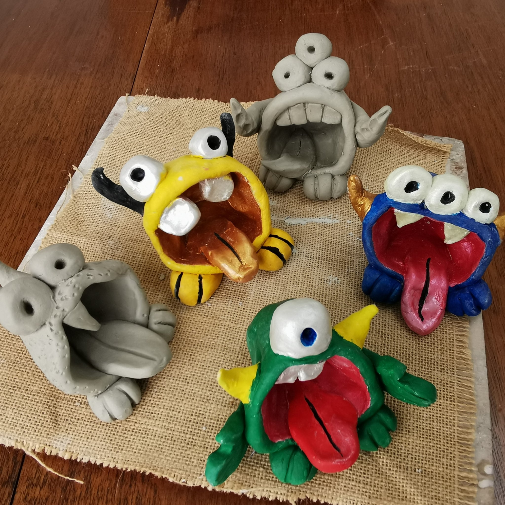 Monster Pen Cup Air Dry Clay